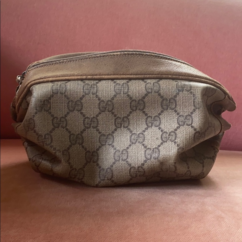Authentic Gucci Monogram Makeup Bag - image 3